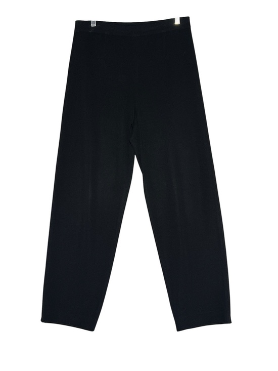 Misook Pants - EXCLUSIVELY MISOOK Black Knit Stretch Elastic Waist Straight Leg Pants M